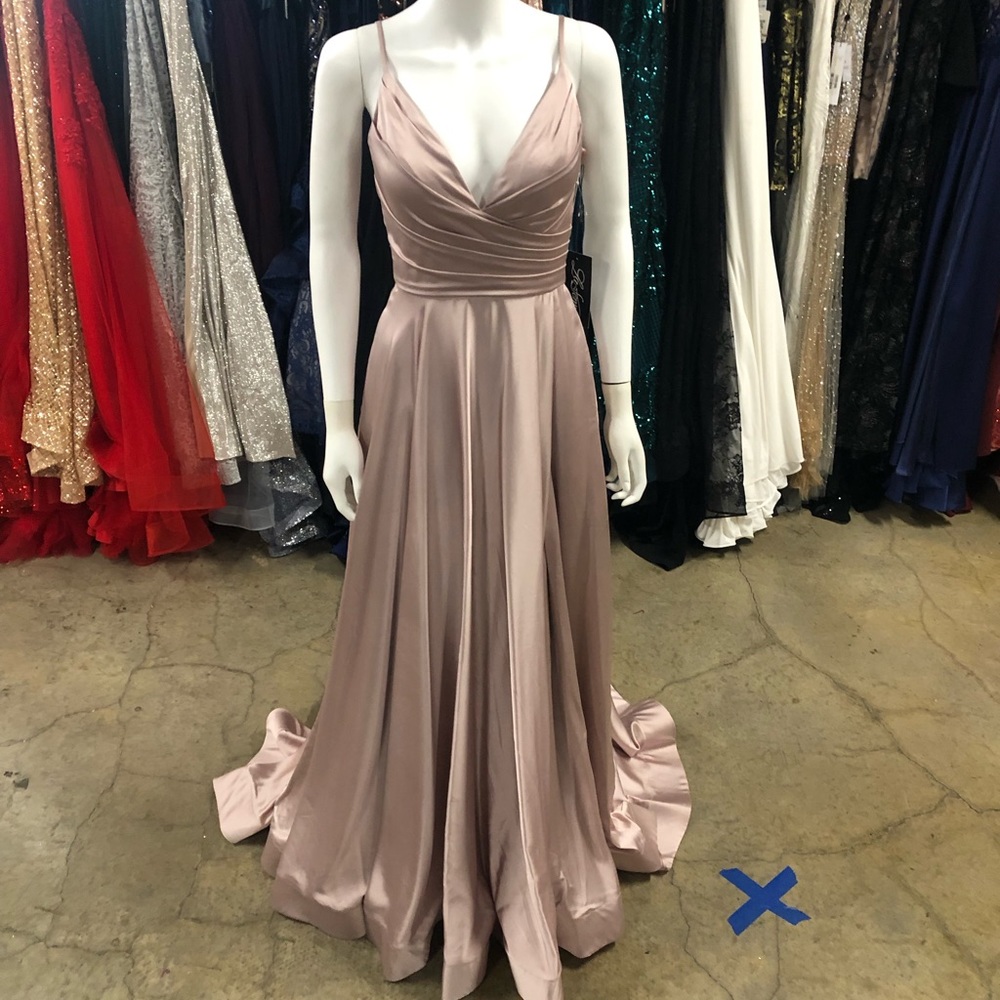La Femme Mauve Satin Prom Dress - Style 28607